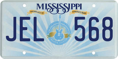 MS license plate JEL568