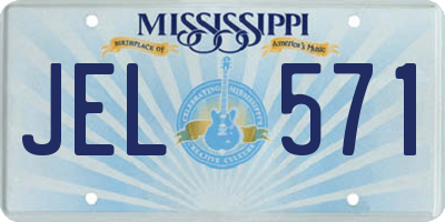 MS license plate JEL571