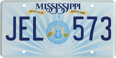 MS license plate JEL573