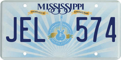 MS license plate JEL574