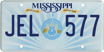 MS license plate JEL577