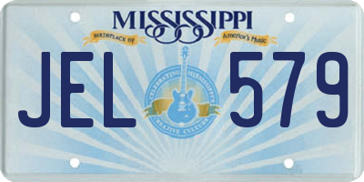 MS license plate JEL579