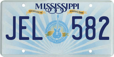 MS license plate JEL582