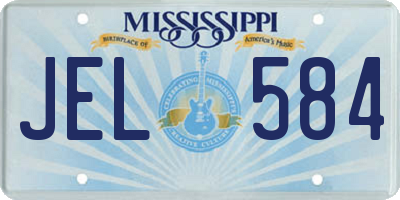 MS license plate JEL584