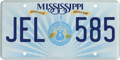 MS license plate JEL585