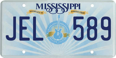 MS license plate JEL589