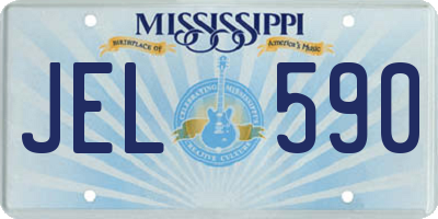 MS license plate JEL590