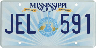 MS license plate JEL591
