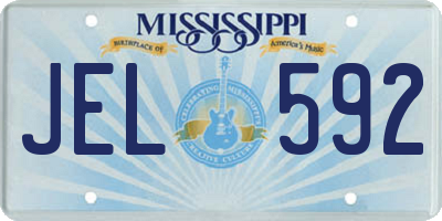 MS license plate JEL592
