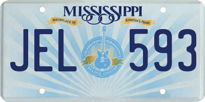 MS license plate JEL593