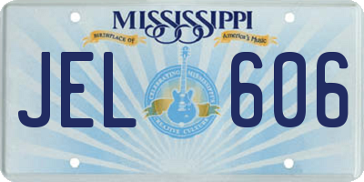 MS license plate JEL606