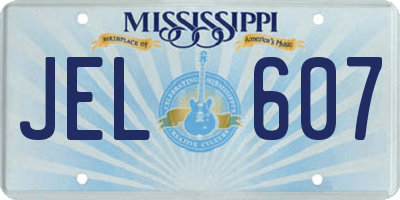 MS license plate JEL607
