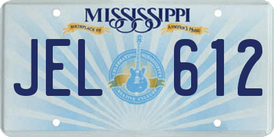 MS license plate JEL612