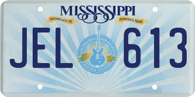 MS license plate JEL613