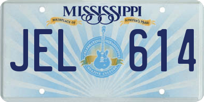 MS license plate JEL614