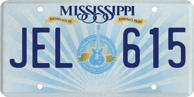 MS license plate JEL615