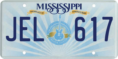 MS license plate JEL617