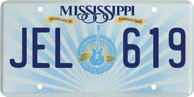 MS license plate JEL619