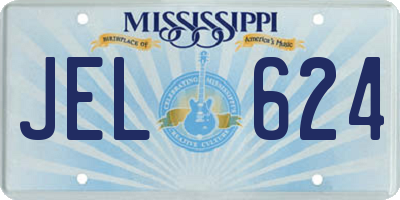MS license plate JEL624
