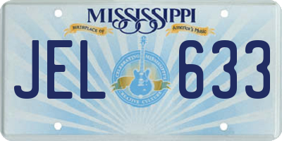 MS license plate JEL633