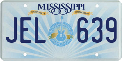 MS license plate JEL639