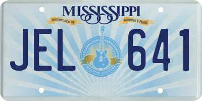 MS license plate JEL641