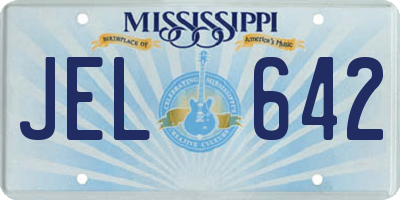 MS license plate JEL642