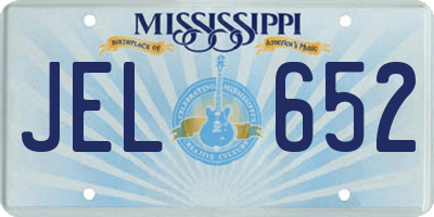 MS license plate JEL652
