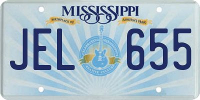 MS license plate JEL655