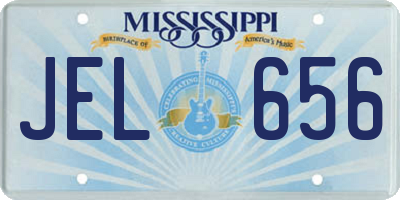 MS license plate JEL656