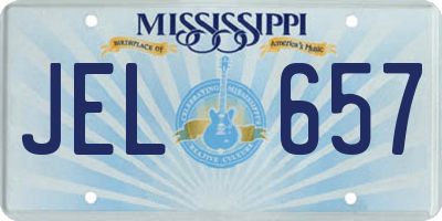 MS license plate JEL657