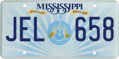 MS license plate JEL658
