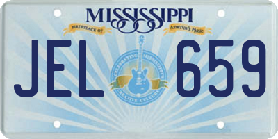 MS license plate JEL659