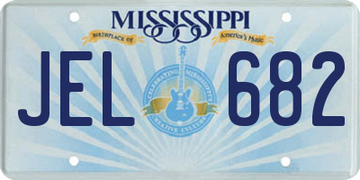MS license plate JEL682