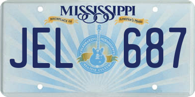 MS license plate JEL687