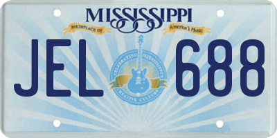 MS license plate JEL688