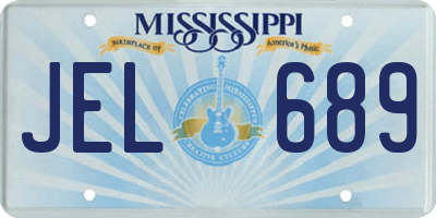 MS license plate JEL689
