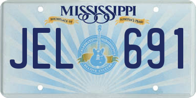 MS license plate JEL691