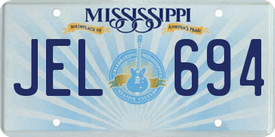 MS license plate JEL694