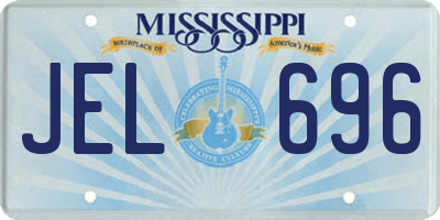 MS license plate JEL696