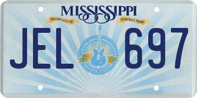 MS license plate JEL697