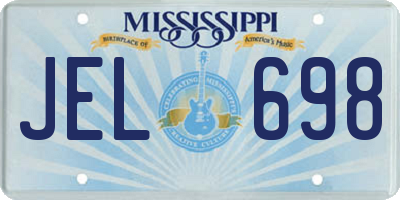MS license plate JEL698