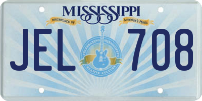 MS license plate JEL708