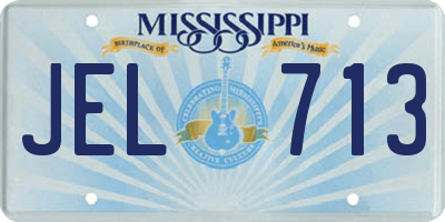MS license plate JEL713