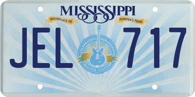 MS license plate JEL717