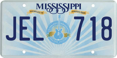 MS license plate JEL718