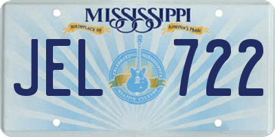 MS license plate JEL722