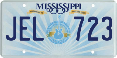 MS license plate JEL723
