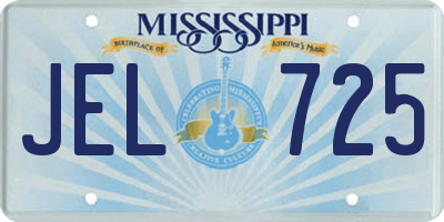 MS license plate JEL725