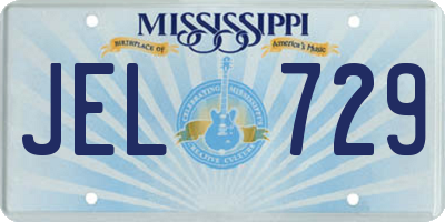 MS license plate JEL729